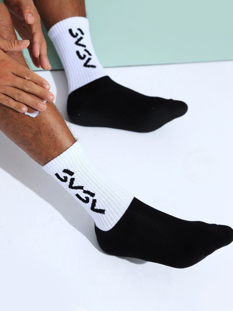 Original design of black and white fitness socks