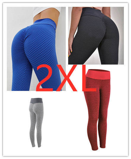 Plaid Seamless High-Waist Yoga Leggings – Breathable Fitness Wear