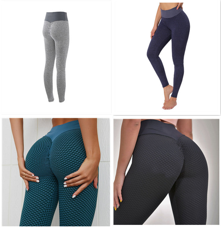 Plaid Leggings Fitness Yoga Pants Women's Seamless High Waist Leggings Breathable Gym