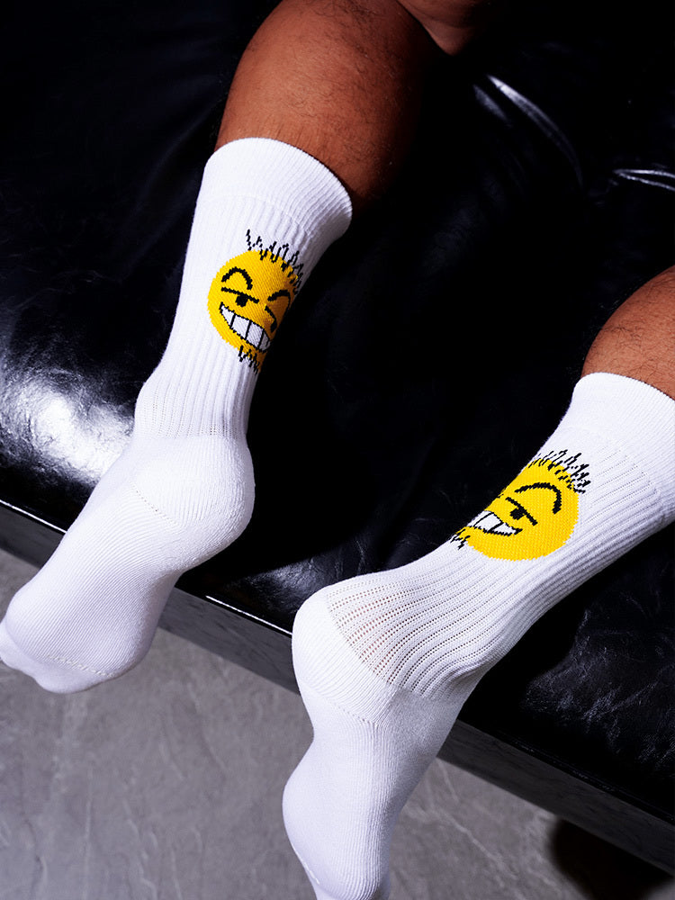 Smiley sports fitness socks