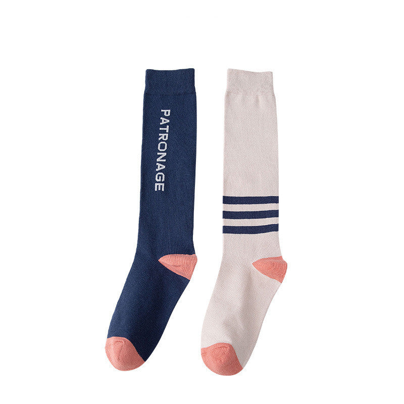 Socks Women's Calf Fashion Letters Football Fitness Socks