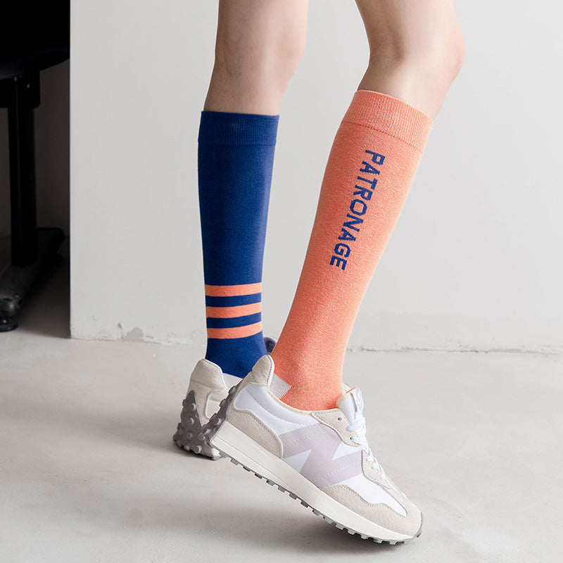 Socks Women's Calf Fashion Letters Football Fitness Socks