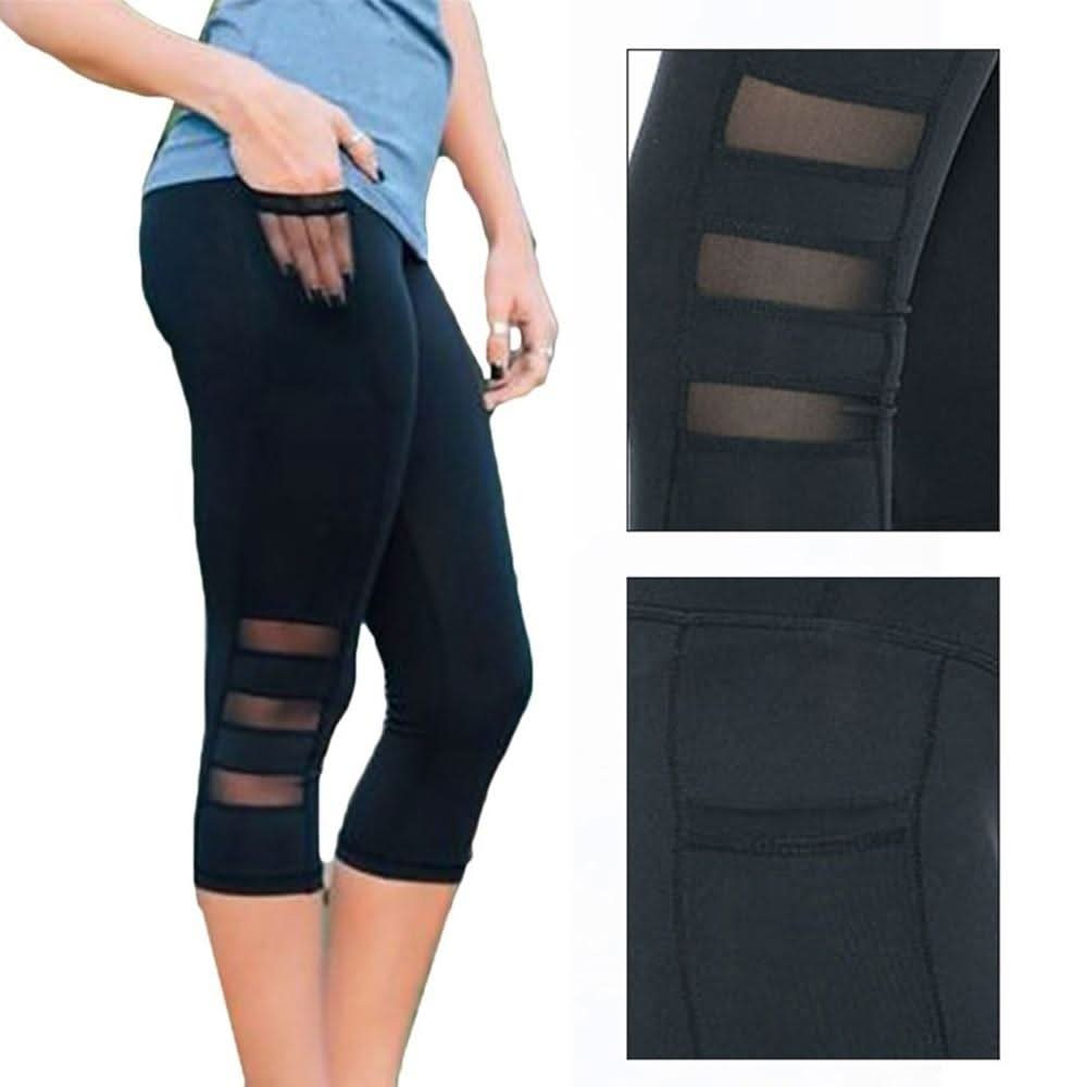 "High-Waist Capri Leggings for Women - Fitness & Yoga Gym Pants" - Active Allure