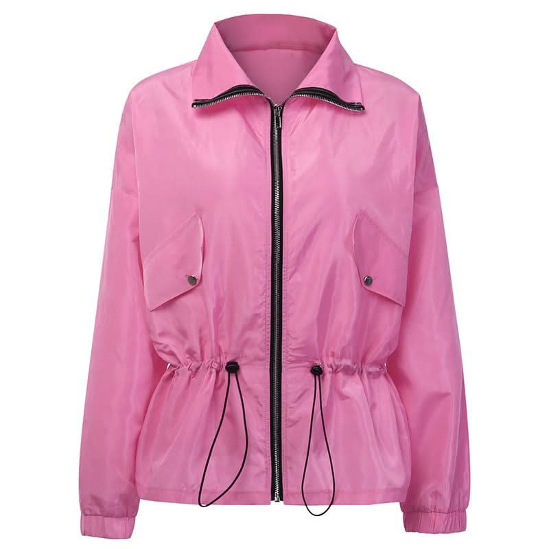 "Women's Turn-Down Collar Short Jacket - Stylish Slim Fit Outerwear" - Active Allure