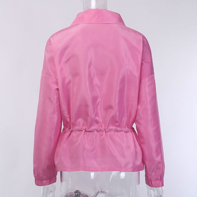 "Women's Turn-Down Collar Short Jacket - Stylish Slim Fit Outerwear" - Active Allure