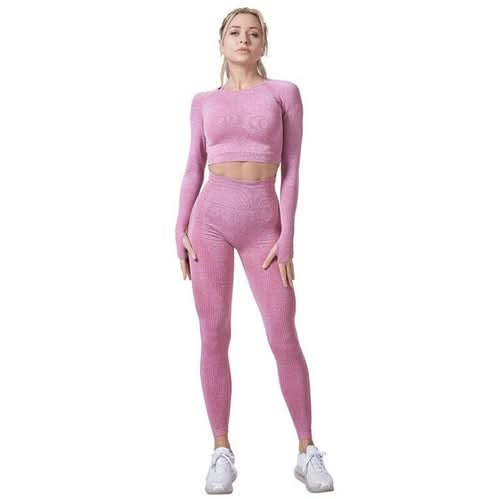 "Women’s Seamless Yoga Set - Vital Gym Fitness Leggings & Cropped Top" - Active Allure