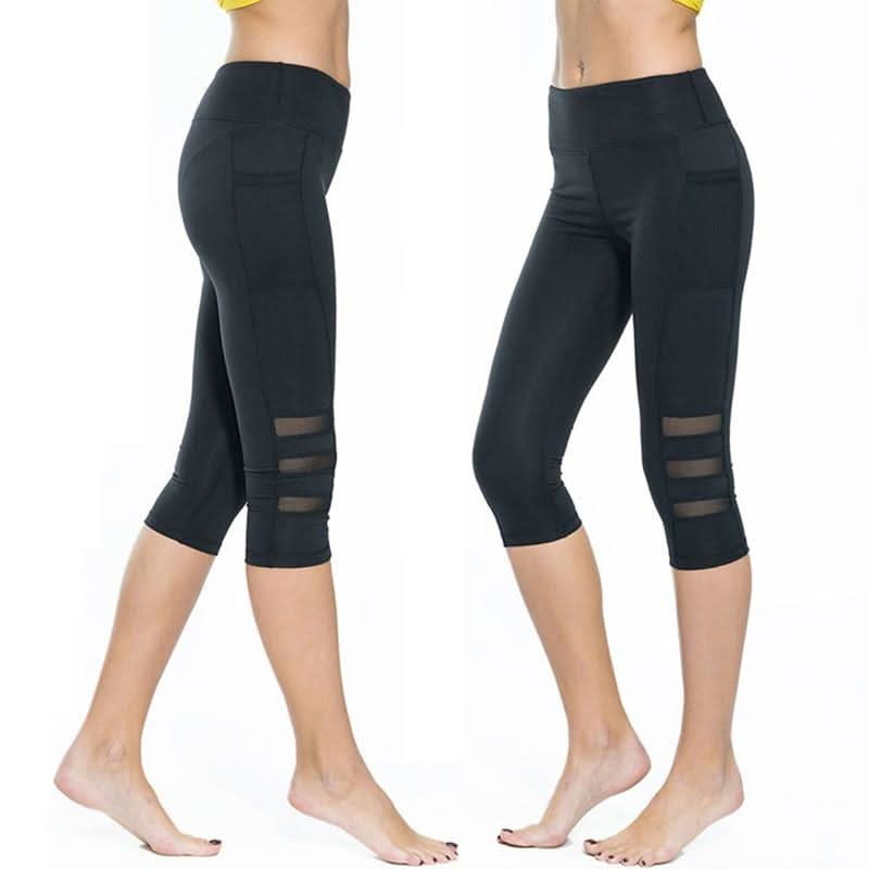 "High-Waist Capri Leggings for Women - Fitness & Yoga Gym Pants" - Active Allure