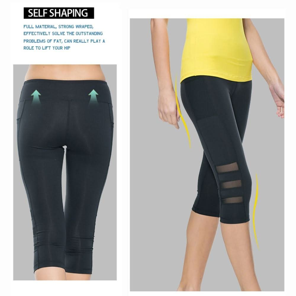 "High-Waist Capri Leggings for Women - Fitness & Yoga Gym Pants" - Active Allure