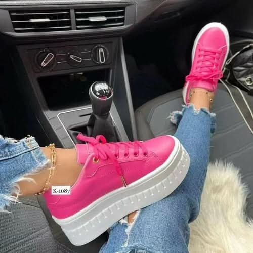 Casual Platform Sneakers for Women – Comfortable Flat Shoes - Active Allure