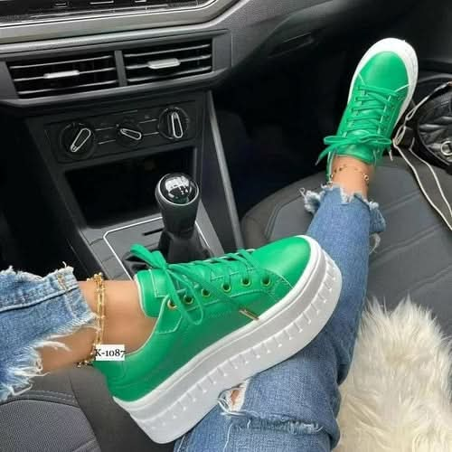 Casual Platform Sneakers for Women – Comfortable Flat Shoes - Active Allure