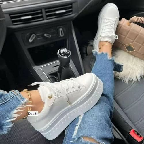 Casual Platform Sneakers for Women – Comfortable Flat Shoes - Active Allure