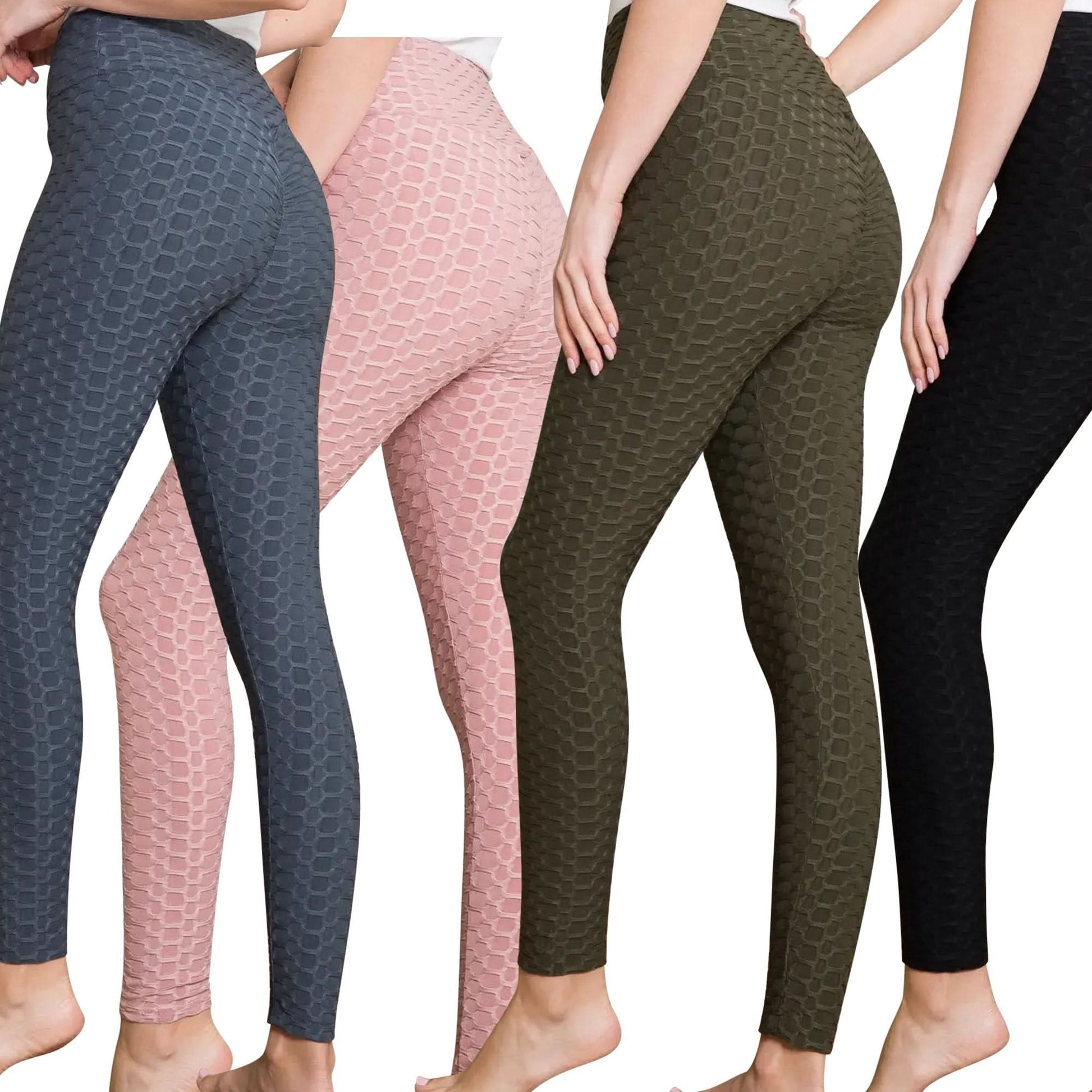 "Women's High-Waist Bubble Stretch Leggings - Yoga, Fitness, and Activewear" - Active Allure