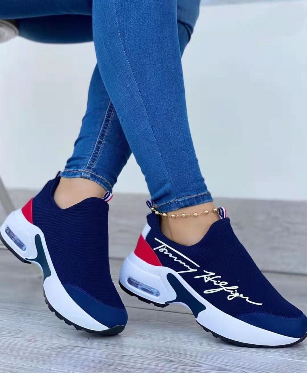 Casual Breathable Wedges Ladies Walking Sneakers Flat Women Shoes - Active Allure