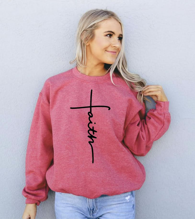 "Faith Unisex Sweatshirt - Inspirational Christian Hoodie" - Active Allure