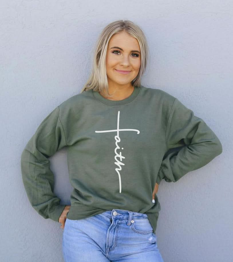 "Faith Unisex Sweatshirt - Inspirational Christian Hoodie" - Active Allure