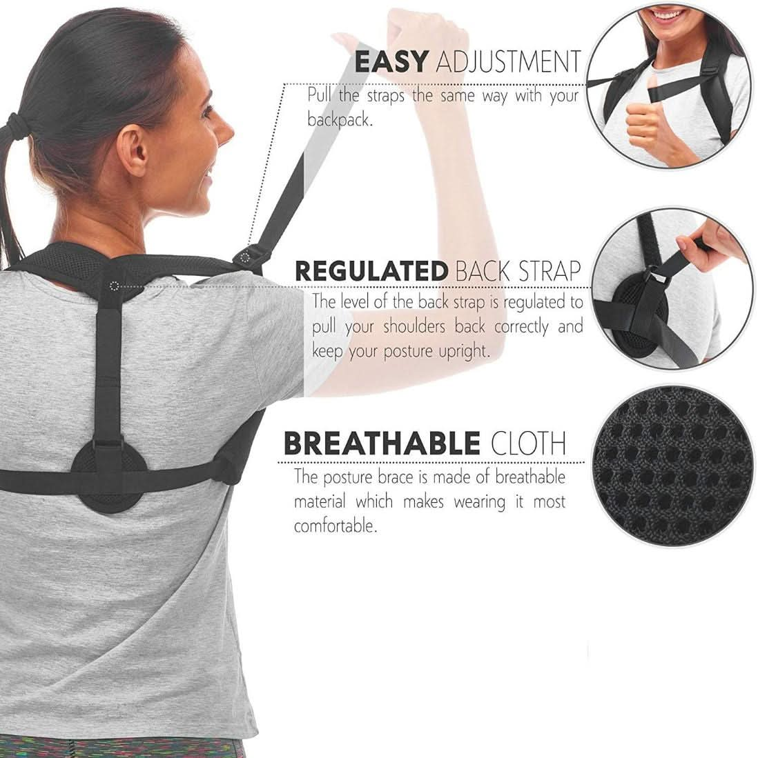 Adjustable Unisex Posture Corrector Brace - Active Allure