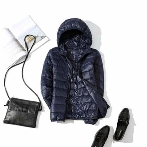 "Ultra Light Women's Nylon Jacket - Slim Fit Hooded Outerwear" - Active Allure